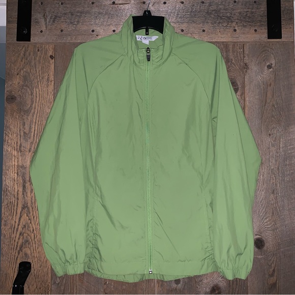 Women’s L GUIDE SERIES Green Nylon Packable Zip Front Jacket Cute Style EXC - Picture 1 of 12